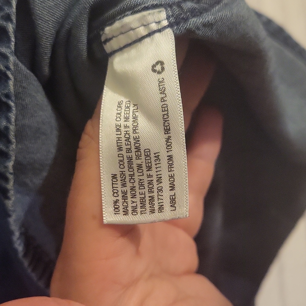 Faux denim button down - Picture 5 of 5